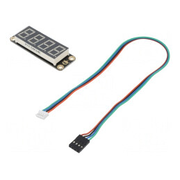 Afișaj LED Verde 4 Digits 67x22mm 5VDC Interfață I2C | Electronic-mag.ro | Componente Electronice