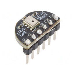 Modul: audio; microfon; I2S; 3,3VDC; IC: MSM26S4030H0; şiruri pini