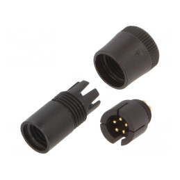 Conector circular 60V 5 pini mufă tată pe cablu 3A | Electronic-mag.ro | Componente Electronice