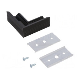 Conector 90° Aluminiu Negru Anodat CORNER14 | Electronic-mag.ro | Componente Electronice