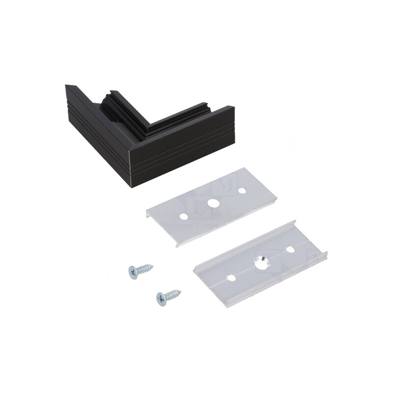 Conector 90° Aluminiu Negru Anodat CORNER14 | Electronic-mag.ro | Componente Electronice