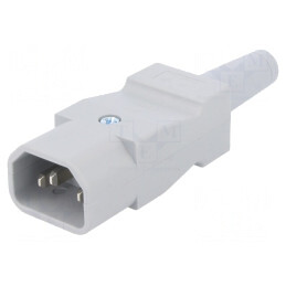 Conector alimentare AC mufă tată 10A 250V drept | Electronic-mag.ro | Componente Electronice