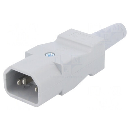 Conector alimentare AC mufă tată 10A 250V drept | Electronic-mag.ro | Componente Electronice
