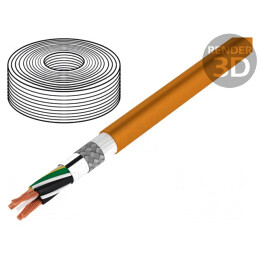Cablu pentru motor chainflex CF896 4x1.5mm2 portocaliu Cu
