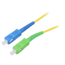 Patch Cord Fibră OS2 SC/APC SC/UPC 15m Galben | Electronic-mag.ro | Componente Electronice