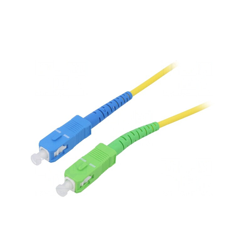 Patch Cord Fibră OS2 SC/APC SC/UPC 15m Galben | Electronic-mag.ro | Componente Electronice