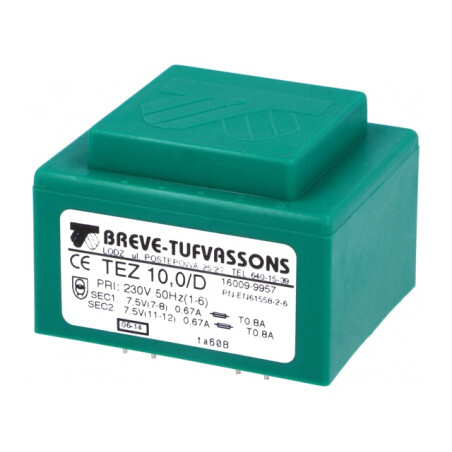 Transformator Încapsulat 10VA 230V 7.5V PCB | Electronic-mag.ro | Componente Electronice