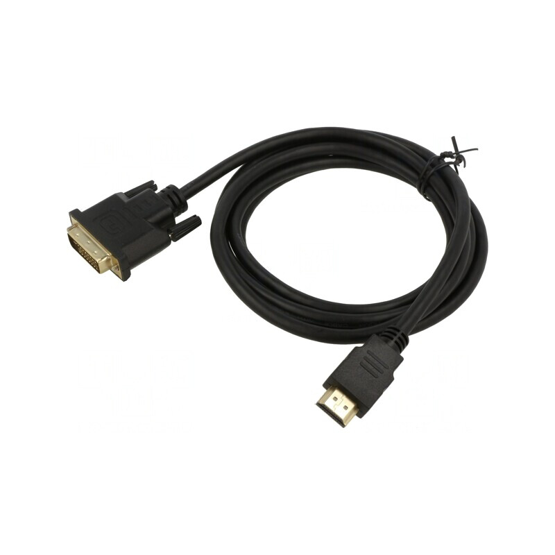 Cablu HDMI la DVI-D 1,8m Negru | Electronic-mag.ro | Componente Electronice