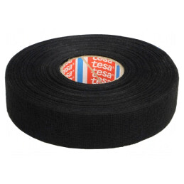 Bandă Textilă Neagră Automotive 38mm x 25m 105°C | Electronic-mag.ro | Componente Electronice