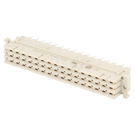 Mufă DIN 41612 tip F mamă 48 pini aurită 6A | Electronic-mag.ro | Componente Electronice