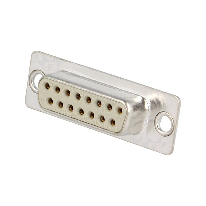 Mufă D-Sub 15 PIN Lipire Contacte Întoarse | Electronic-mag.ro | Componente Electronice