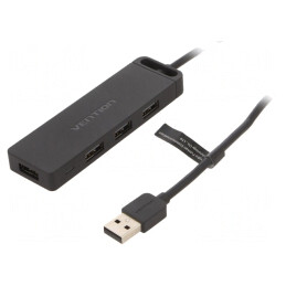 Hub USB 2.0 Negru 4 Porturi 480Mbps