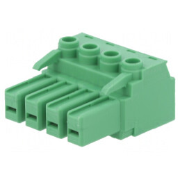 Regletă de Conexiuni Deconectabilă 4 Piste 7,62mm Drept Mufă | Electronic-mag.ro | Componente Electronice
