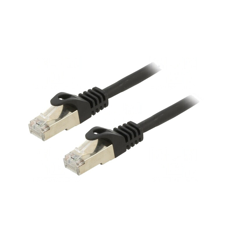Patch cord S/FTP Cat 6a 10m negru Cablexpert | Electronic-mag.ro | Componente Electronice
