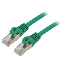 Cablexpert Patch Cord S/FTP Cat 6a 10m Verde | Electronic-mag.ro | Componente Electronice