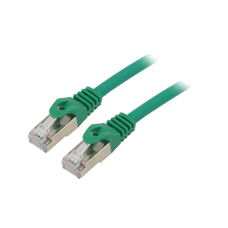 Cablexpert Patch Cord S/FTP Cat 6a 10m Verde | Electronic-mag.ro | Componente Electronice