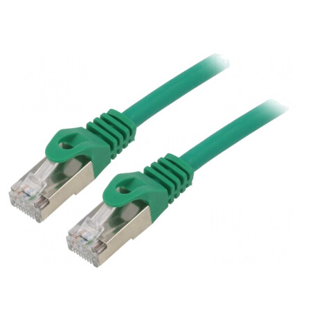 Cablexpert Patch Cord S/FTP Cat 6a 10m Verde | Electronic-mag.ro | Componente Electronice