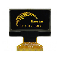 Display OLED Grafic 1,28" 128x64 Galben | Electronic-mag.ro | Componente Electronice