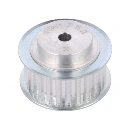 Roată de curea T5 16mm aluminiu | Electronic-mag.ro | Componente Electronice