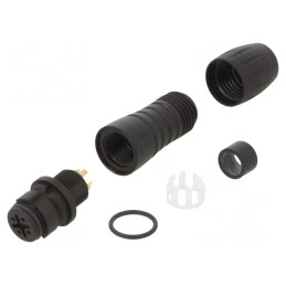 Conector circular mamă 4 pini aurit 2.5A | Electronic-mag.ro | Componente Electronice