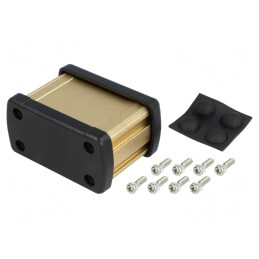 Carcasă Universală Aluminiu Aurit 68.7x49x35.2mm | Electronic-mag.ro | Componente Electronice