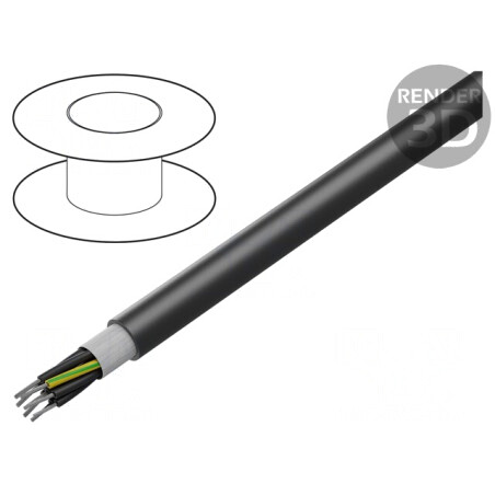 Cablu Electric Negru 8x0.25mm² PO HELUTHERM® 145 MULTI | Electronic-mag.ro | Componente Electronice