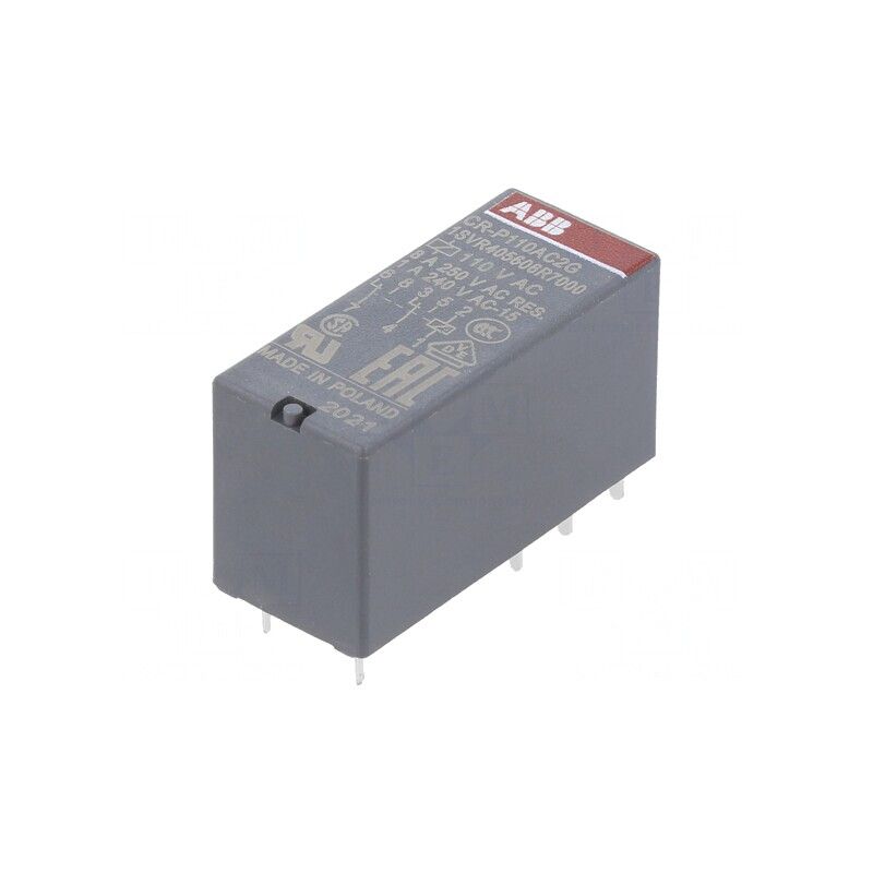 Releu Electromagnetic DPDT 110VAC 8A PCB | Electronic-mag.ro | Componente Electronice
