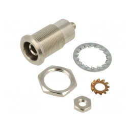 Soclu Banană 4mm 32A Nichelat Panou | Electronic-mag.ro | Componente Electronice