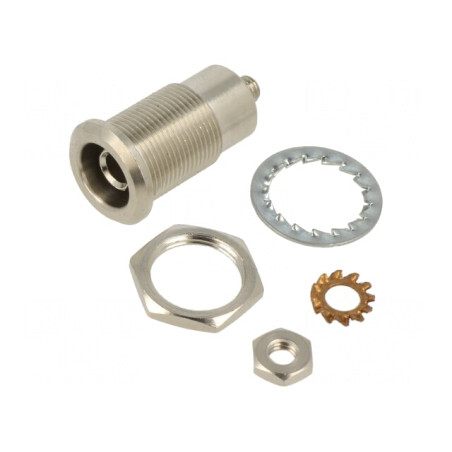 Soclu Banană 4mm 32A Nichelat Panou | Electronic-mag.ro | Componente Electronice