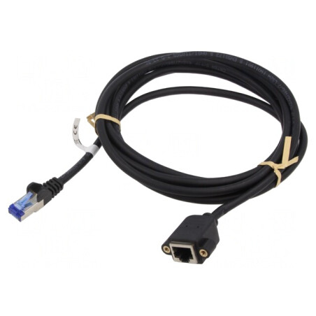 Prelungitor RJ45 S/FTP 3m Negru | Electronic-mag.ro | Componente Electronice