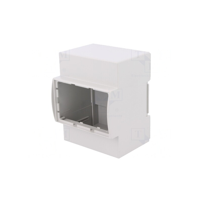 Carcasă pentru șină DIN, 90x71x62mm, gri, 4 module | Electronic-mag.ro | Componente Electronice