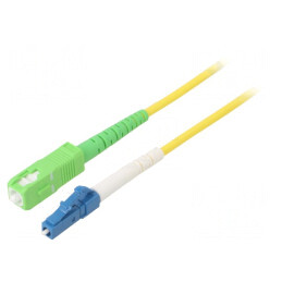 Patch Cord Fibră Optică OS2 LC/UPC-SC/APC 15m Galben | Electronic-mag.ro | Componente Electronice