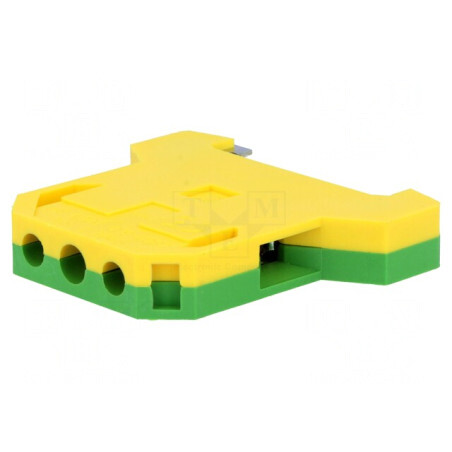 Conector de Îmbinare Șine 0,5-10mm² 2 Borne Galben-Verde | Electronic-mag.ro | Componente Electronice
