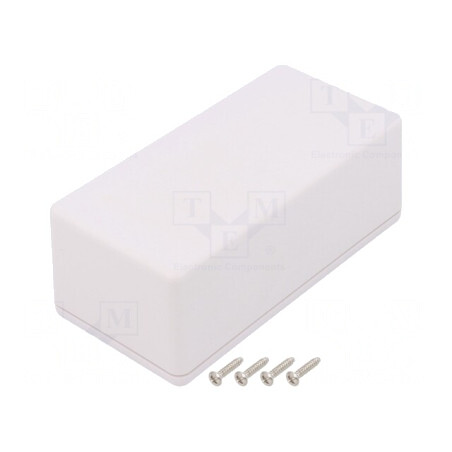 Carcasă Universală Albă ABS IP40 65x130x25.6mm | Electronic-mag.ro | Componente Electronice