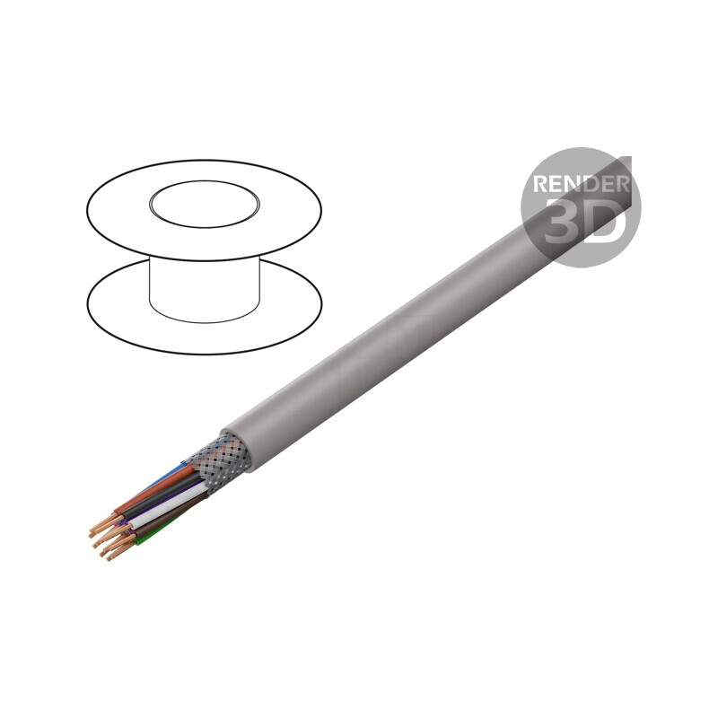 Cablu UNITRONIC LiHCH 12x0.5mm2 60V Fără Halogen Gri-Bej | Electronic-mag.ro | Componente Electronice