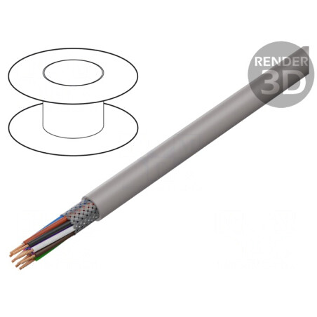 Cablu UNITRONIC LiHCH 12x0.5mm2 60V Fără Halogen Gri-Bej | Electronic-mag.ro | Componente Electronice