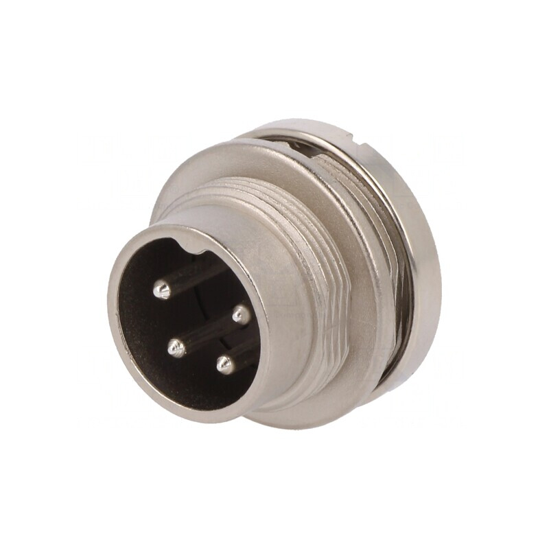 Conector M16 Soclu Tată 4 PIN 5A 300V IP65/IP67 | Electronic-mag.ro | Componente Electronice