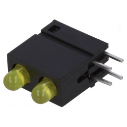 LED Galben 3mm 2 Diode 20mA 2.1V | Electronic-mag.ro | Componente Electronice