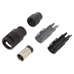 Conector Circular Tată Aurit 2-PIN 4A | Electronic-mag.ro | Componente Electronice
