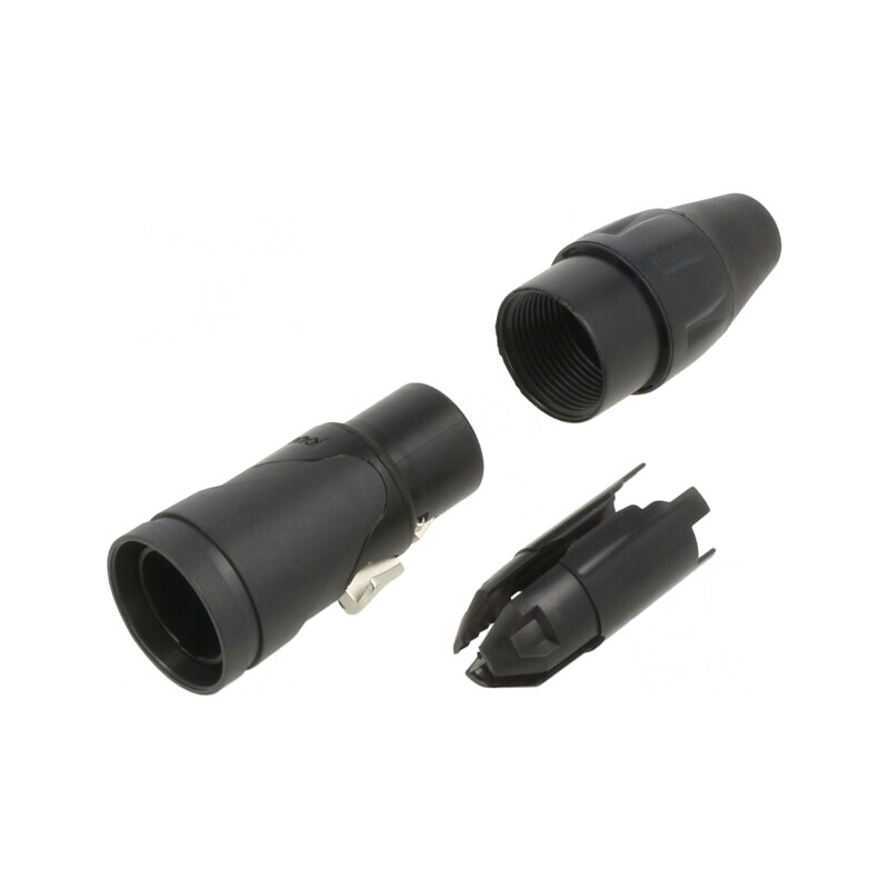 Conector Cablu XLR Femelă 3 Pin Negru | Electronic-mag.ro | Componente Electronice
