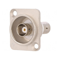 Adaptor BNC Soclu Izolat 50Ω Argintiu | Electronic-mag.ro | Componente Electronice