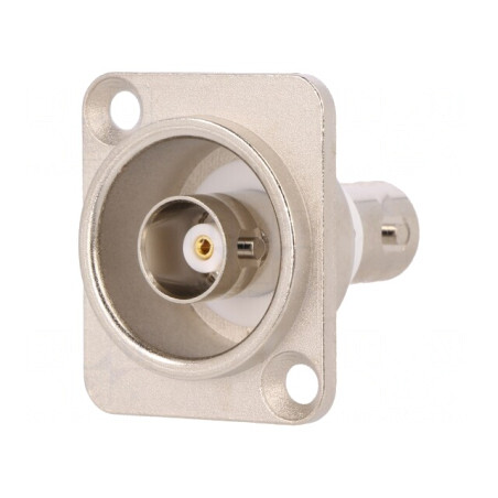 Adaptor BNC Soclu Izolat 50Ω Argintiu | Electronic-mag.ro | Componente Electronice
