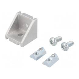 Colţar pentru profile 6mm 28x30x30mm | Electronic-mag.ro | Componente Electronice