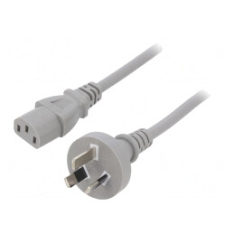Cablu Alimentare 3x1mm2 IEC C13 5m Gri | Electronic-mag.ro | Componente Electronice