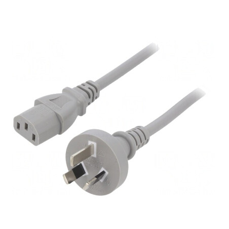 Cablu Alimentare 3x1mm2 IEC C13 5m Gri | Electronic-mag.ro | Componente Electronice