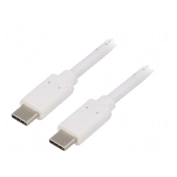 Cablu USB-C 3.1 1m Alb 10Gbps | Electronic-mag.ro | Componente Electronice