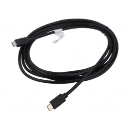 Cablu USB 2.0 USB-C Mufă Nichelată 3m Negru | Electronic-mag.ro | Componente Electronice