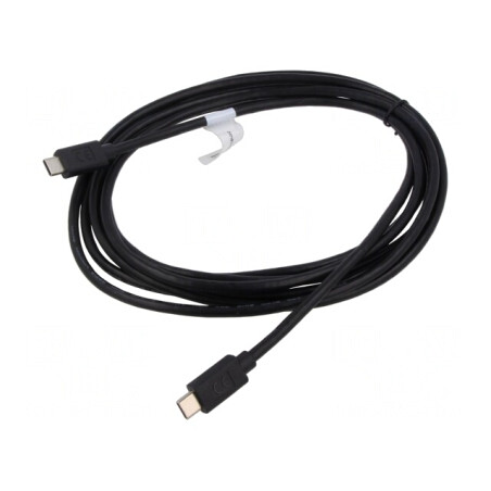 Cablu USB 2.0 USB-C Mufă Nichelată 3m Negru | Electronic-mag.ro | Componente Electronice