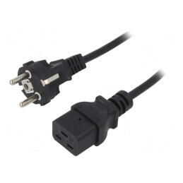 Cablu Schuko 3x1mm2, 1,8m, IEC C19