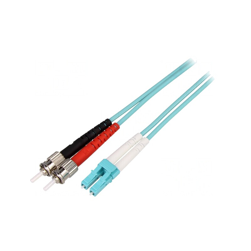 Patch cord fibră optică OM3 LC-ST, 1m, turcoaz | Electronic-mag.ro | Componente Electronice